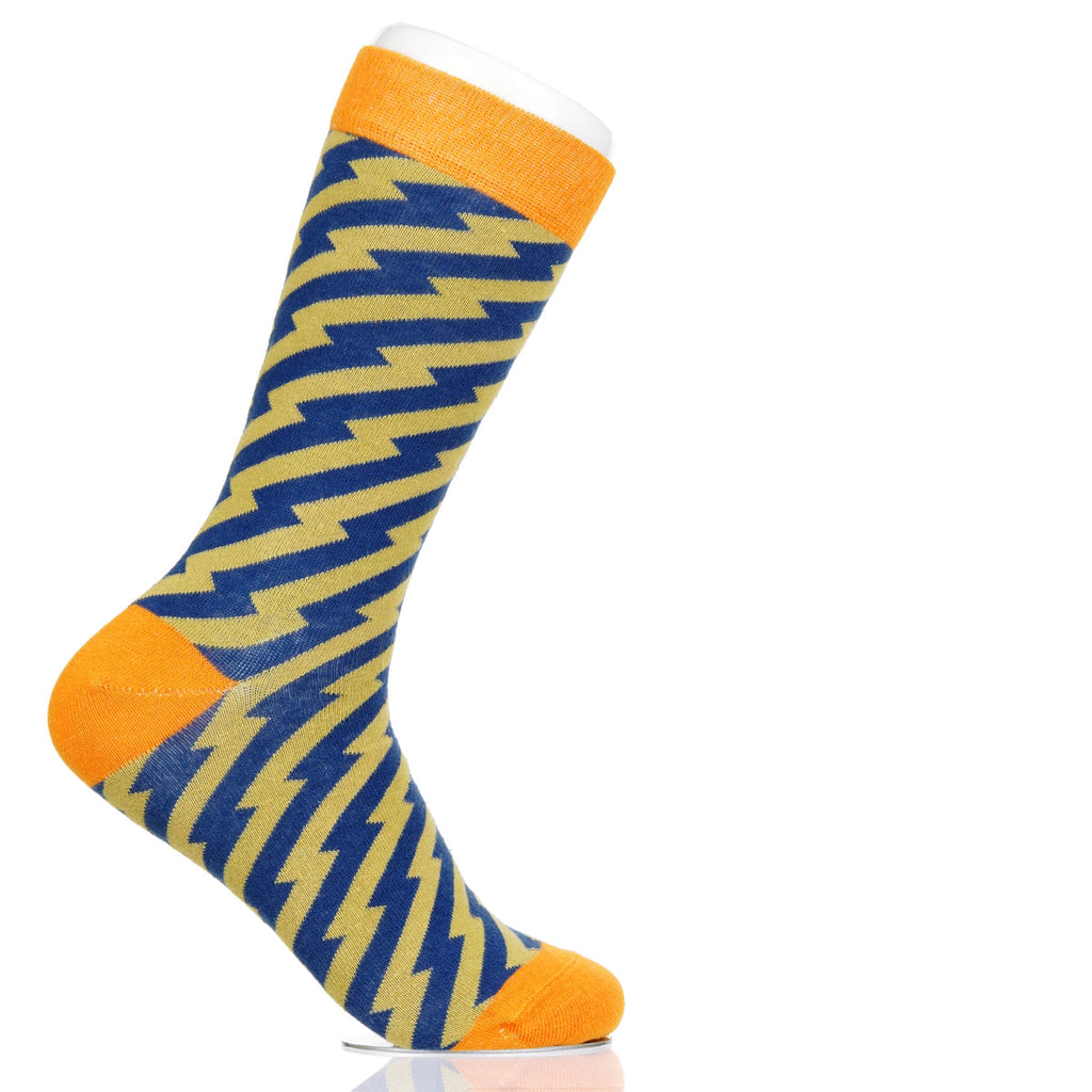 Blue White Zig Zag